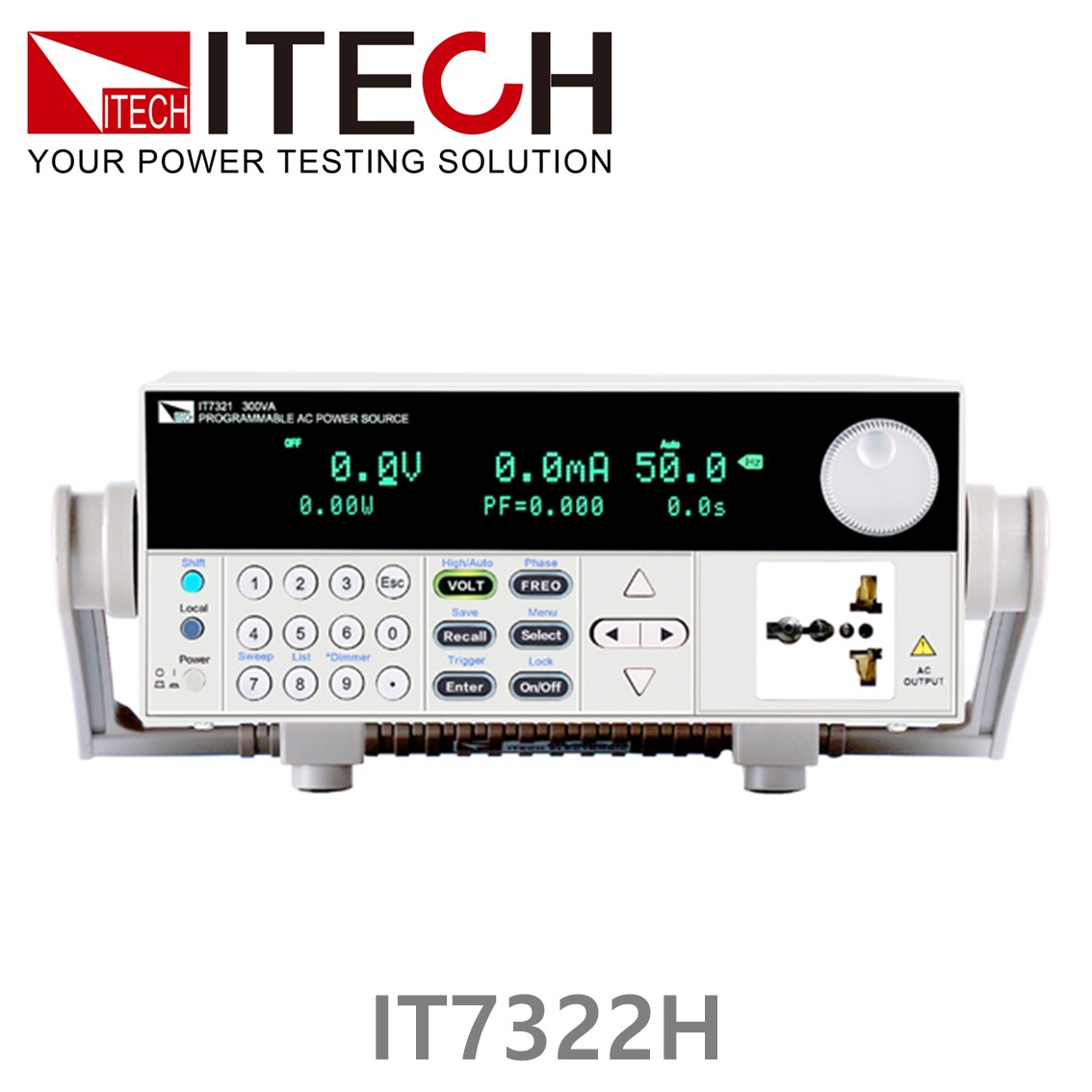 [ ITECH ] IT7322H  리니어 프로그래머블 AC전원공급기 250V/500V - 3A/1.5A - 750VA (1φ) (3U)