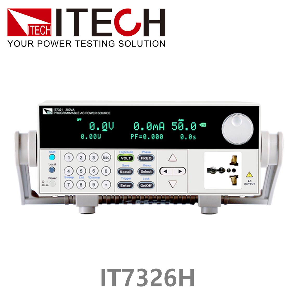 [ ITECH ] IT7326H  리니어 프로그래머블 AC전원공급기 250V/500V - 12A/6A -3000VA (1φ) (6U)