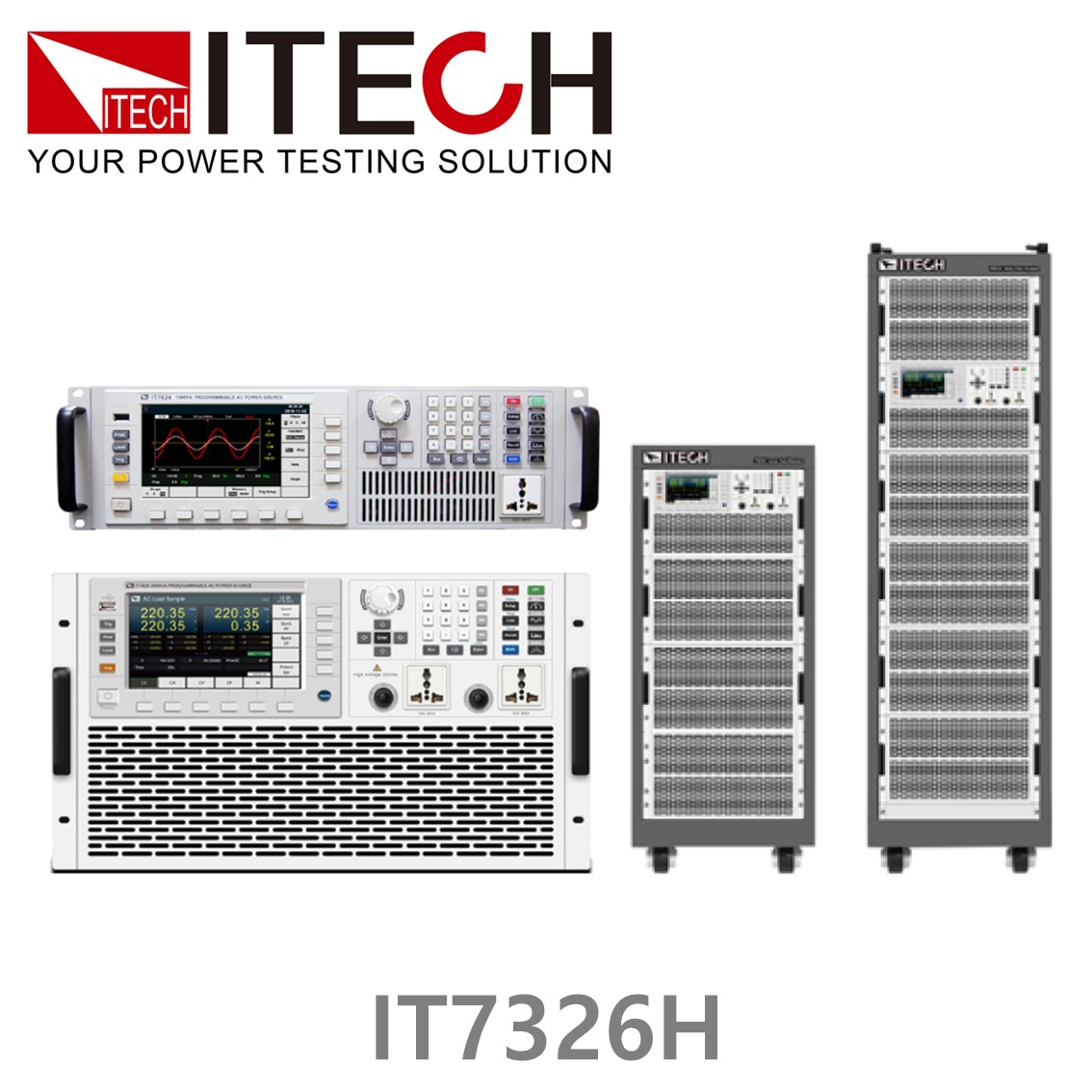 [ ITECH ] IT7326H  리니어 프로그래머블 AC전원공급기 250V/500V - 12A/6A -3000VA (1φ) (6U)