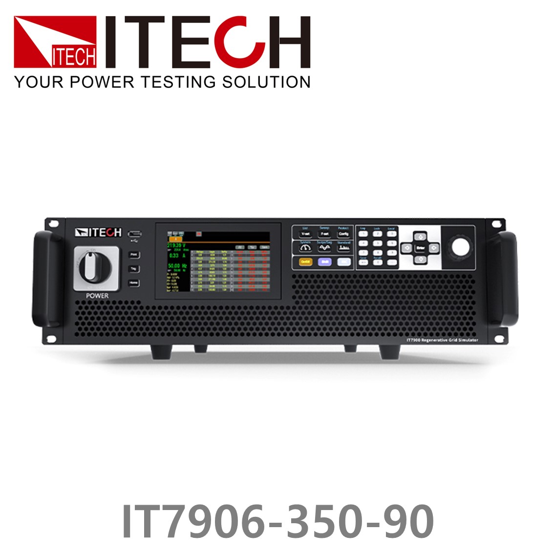 ITECH IT7906-350-90  회생 AC그리드 시뮬레이터 350V/90A/6KVA/ 1Φ or 3Φ (3U)