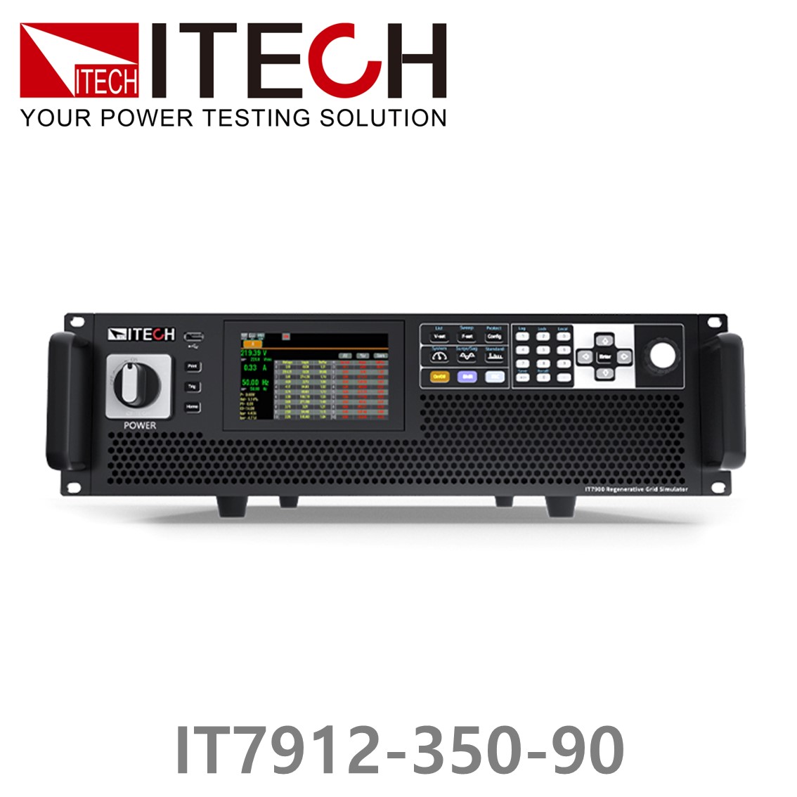 [ ITECH ] IT7912-350-90  회생 AC그리드 시뮬레이터 350V/90A/12KVA/ 1Φ or 3Φ (3U)