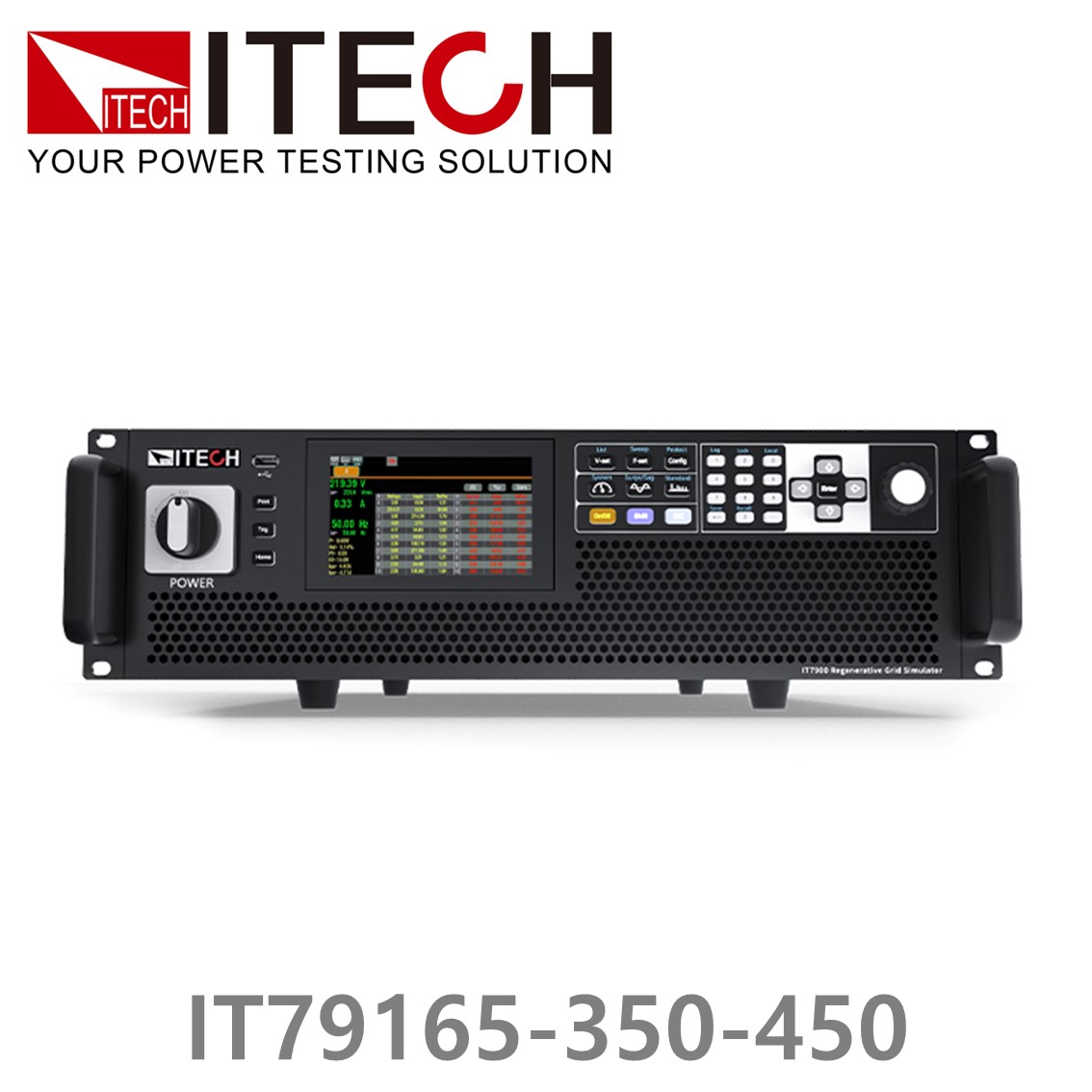 ITECH IT79165-350-450  회생 AC그리드 시뮬레이터 350V/990A/165KVA/ 1Φ or 3Φ (37U)