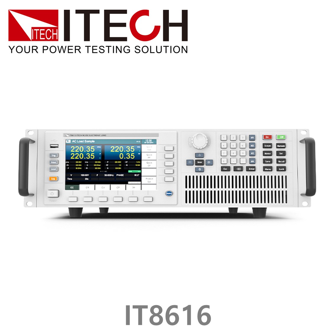 ITECH IT8616  AC/DC 전자로드,전자부하 50~420Vrms/0~40Arms/3600VA (6U)