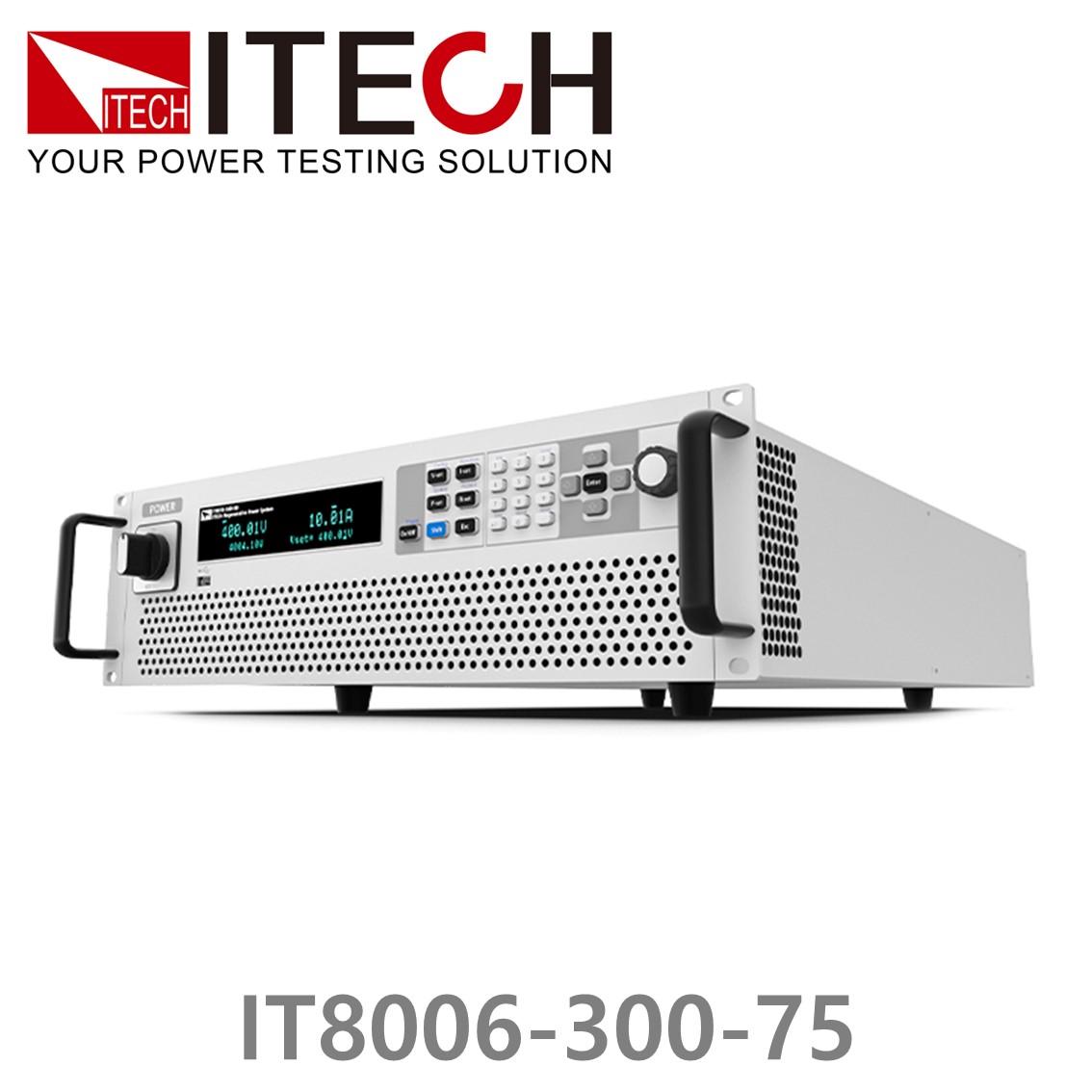 [ ITECH ] IT8006-300-75  회생형 DC전자로드, DC전자부하 300V/75A/6kW (3U)