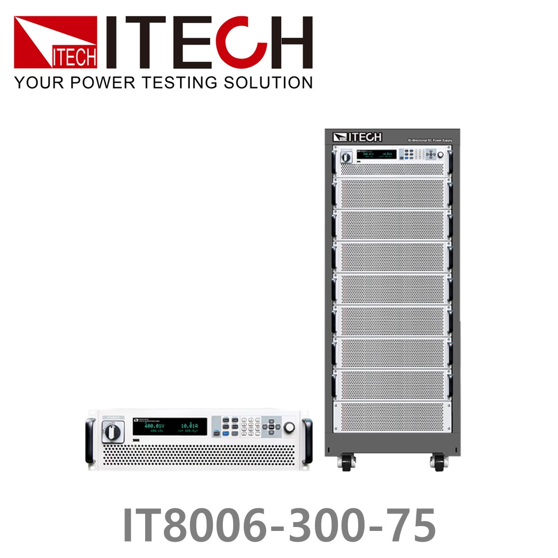 [ ITECH ] IT8006-300-75  회생형 DC전자로드, DC전자부하 300V/75A/6kW (3U)