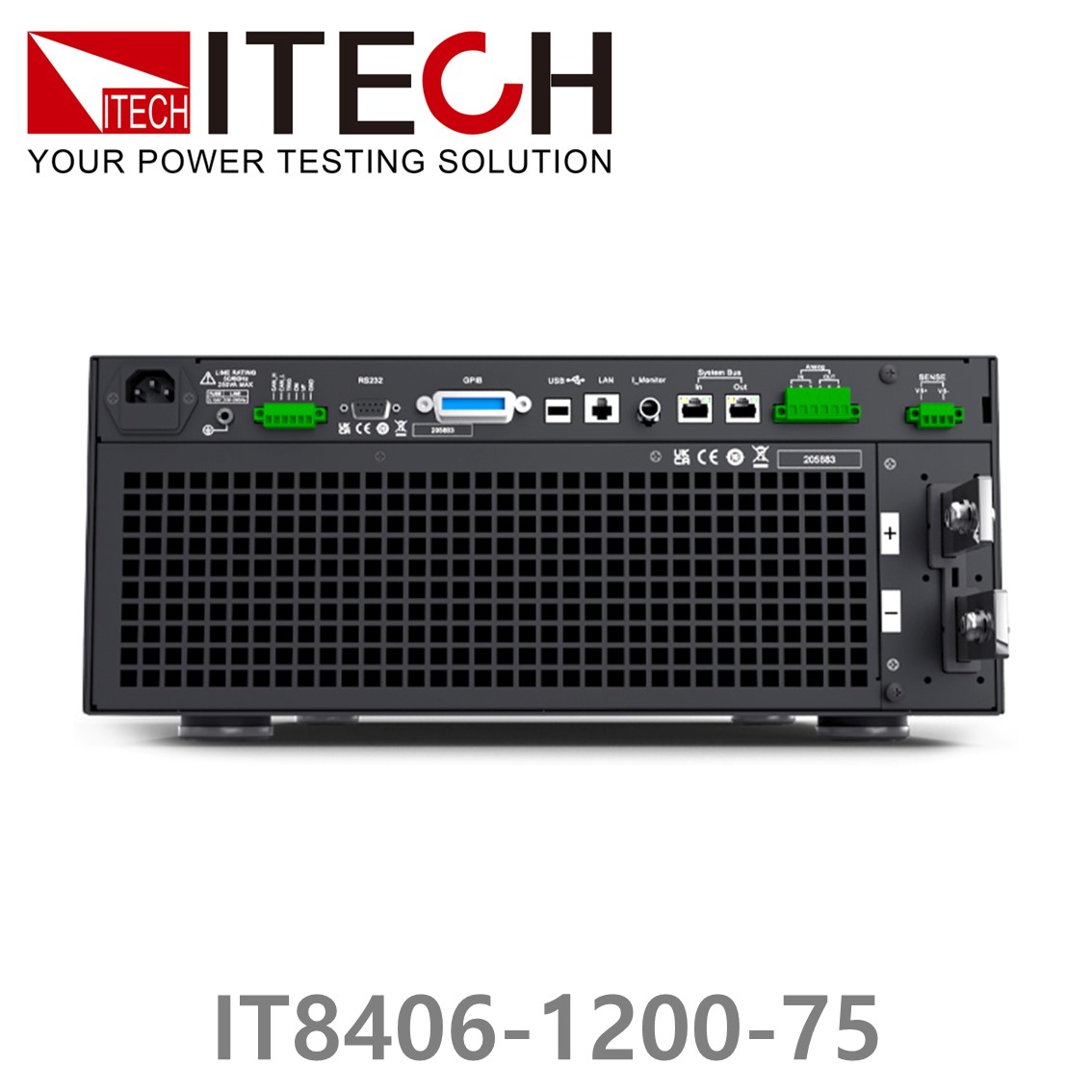[ ITECH ] IT8406-1200-75  고성능 DC전자로드 DC전자부하 1200V/75A/6kW (4U)