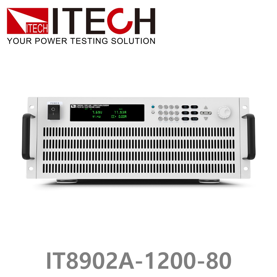 [ ITECH ] IT8902A-1200-80  고성능 고전력 DC 전자로드 1200V/80A/2kW (4U)
