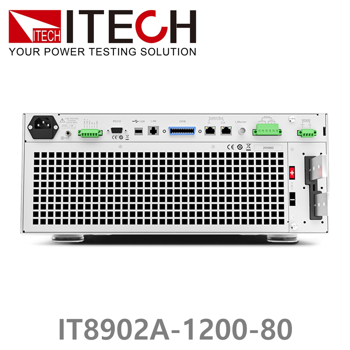 [ ITECH ] IT8902A-1200-80  고성능 고전력 DC 전자로드 1200V/80A/2kW (4U)
