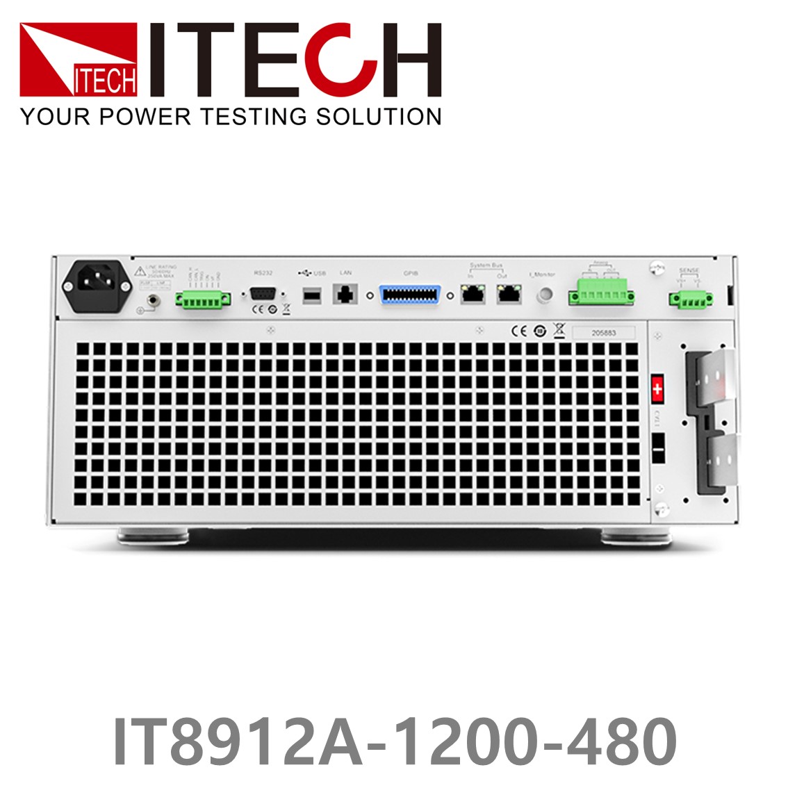 [ ITECH ] IT8912A-1200-480  고성능 고전력 DC 전자로드 1200V/480A/12kW (8U)