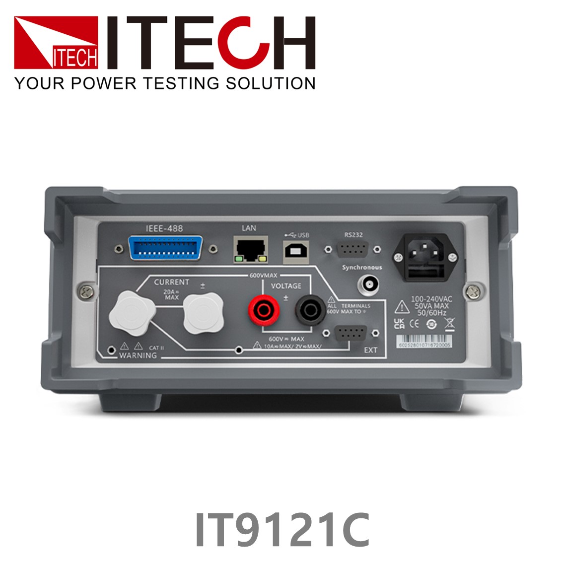 [ ITECH ] IT9121C  파워미터, 전력테스터 600Vrms/50Arms Power meter (½ 2U)