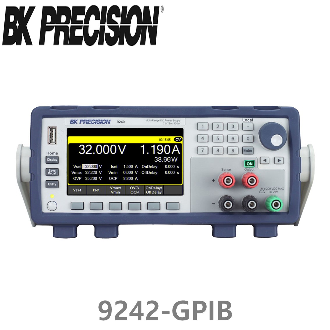 [ BK Precision ] 9242-GPIB  60V/10A/200W GPIB 다중 범위 DC 전원공급장치