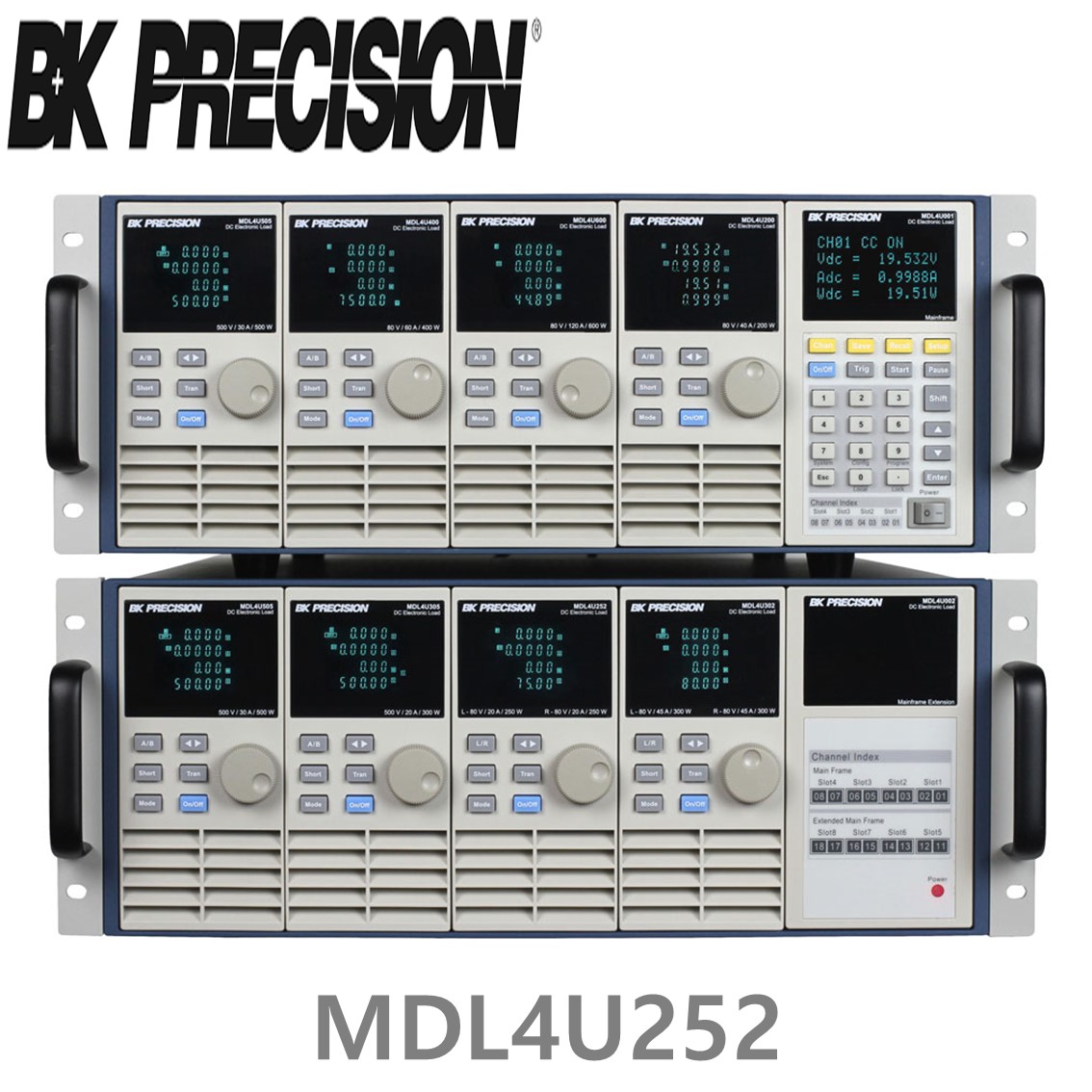 [ BK Precision ] MDL4U252  DC전자로드모듈(4U) 2채널/80V/20A/250W