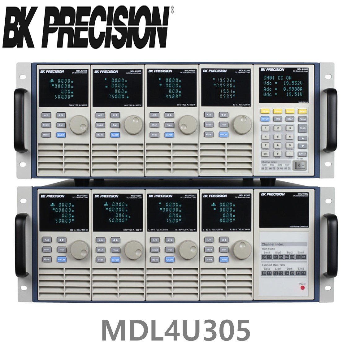 [ BK Precision ] MDL4U305  DC전자로드모듈(4U) 500V/20A/300W