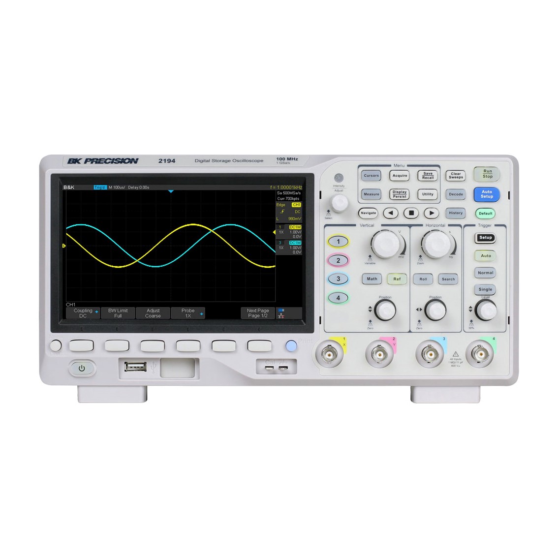 BK PRECISION 2194 4채널/100MHz/1GSa 오실로스코프