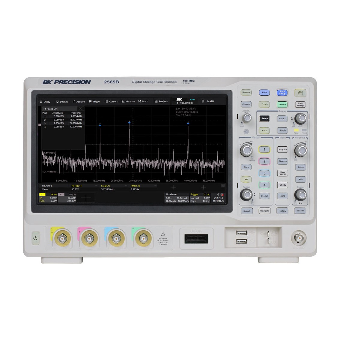 BK PRECISION 2565B 4채널/100MHz/2GSa 오실로스코프
