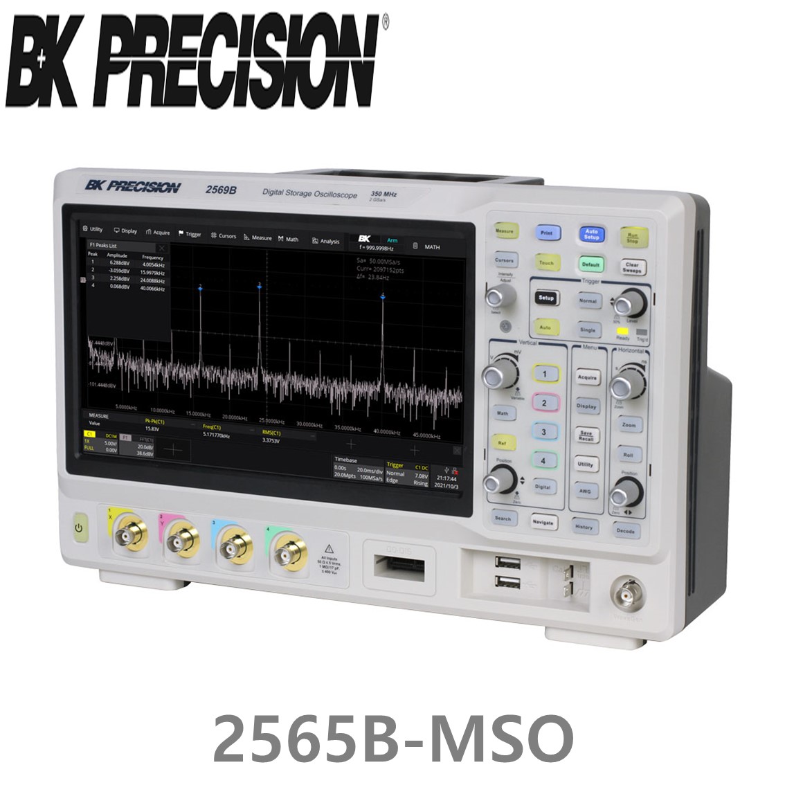 [ BK Precision ] 2565B-MSO  4채널/100MHz/2GSa 디지털 오실로스코프  MSO