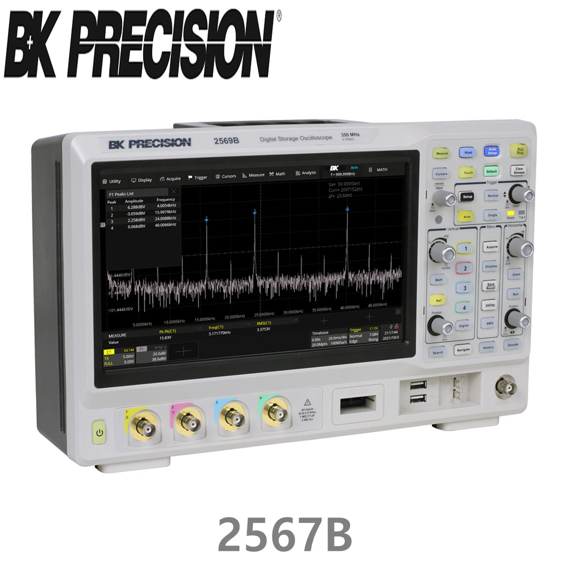 [ BK Precision ] 2567B  4채널/200MHz/2GSa 디지털 오실로스코프