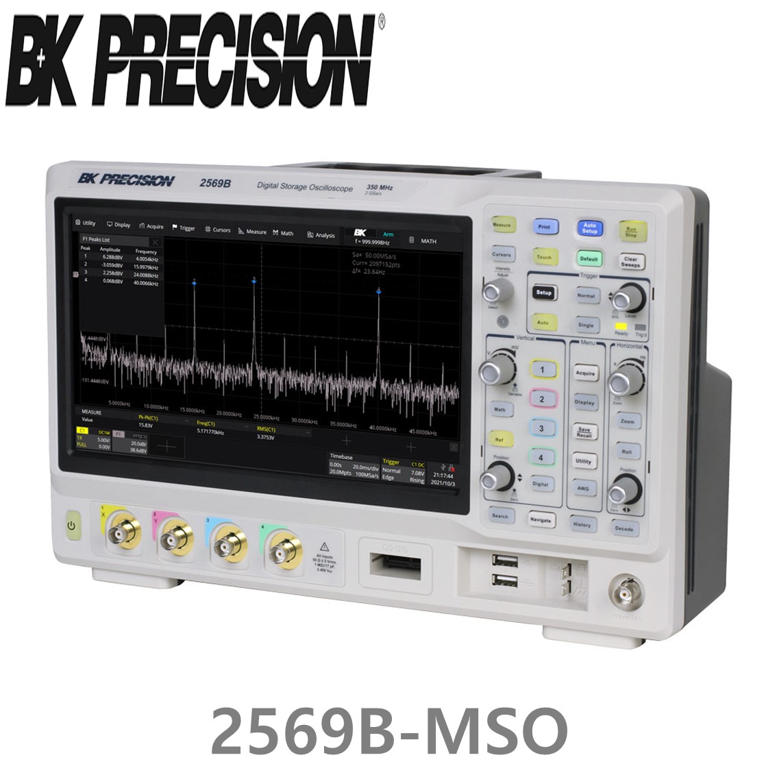[ BK Precision ] 2569B-MSO  4채널/300MHz/2GSa  디지탈 오실로스코프 MSO