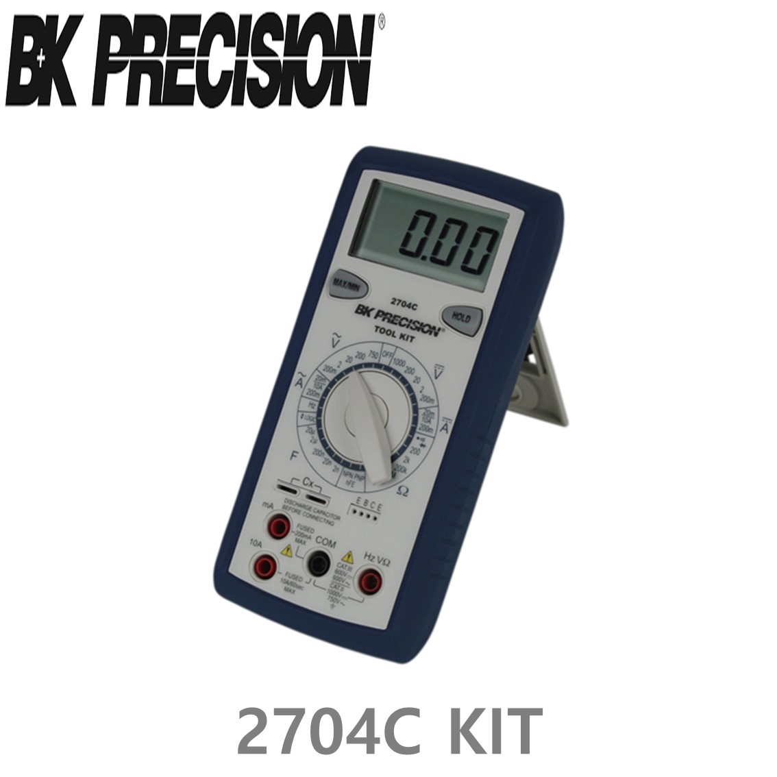 [ BK Precision ] 2704C KIT  휴대용 디지탈 멀티미터 (테스트리드포함) (DC ~1000V/AC ~750V)