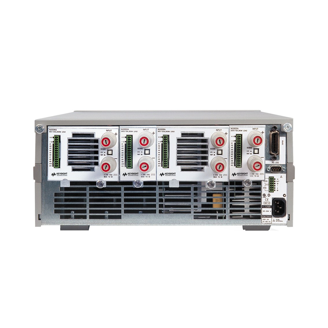KEYSIGHT N3302A  모듈러 DC전자로드 메인프레임 0-60V/30A/150W/N330X 메인프레임 1슬롯용