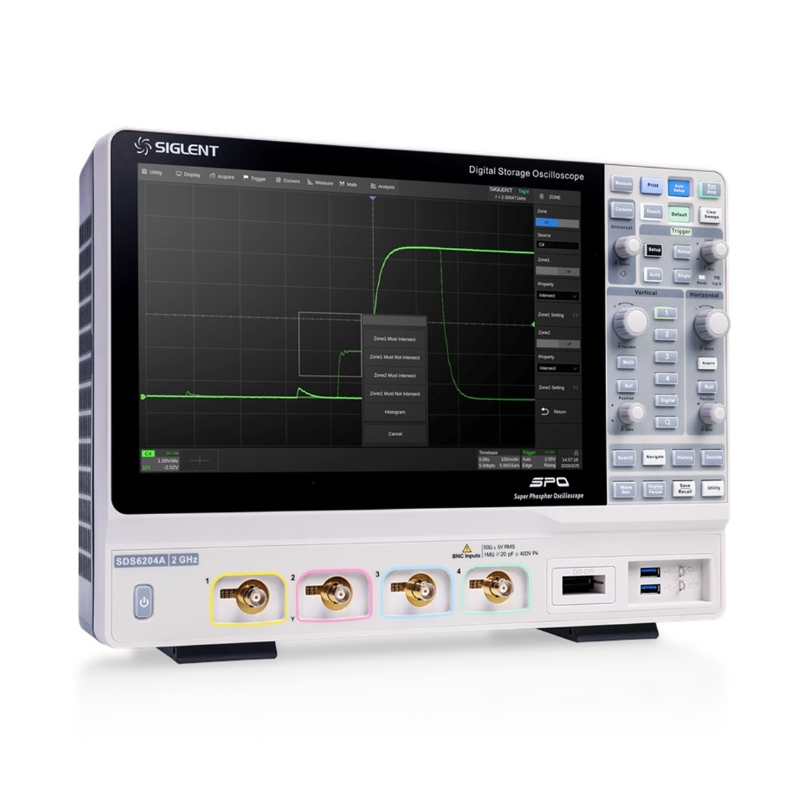 SIGLENT SDS6104A  오실로스코프 4채널/1GHz/5GSa/500Mpts