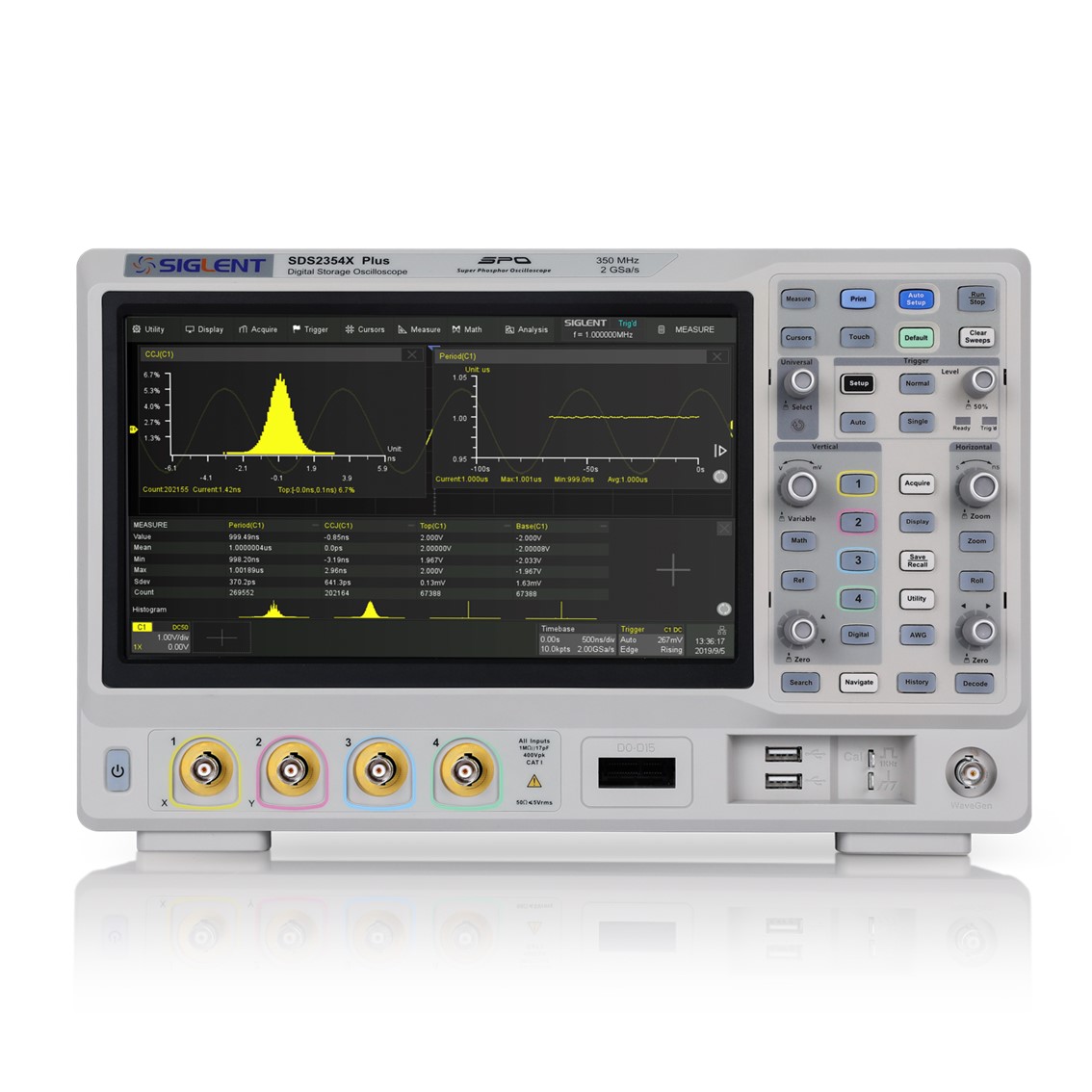 SIGLENT SDS2102X Plus 오실로스코프 2채널, 100MHz2GSa/s, 200Mpts