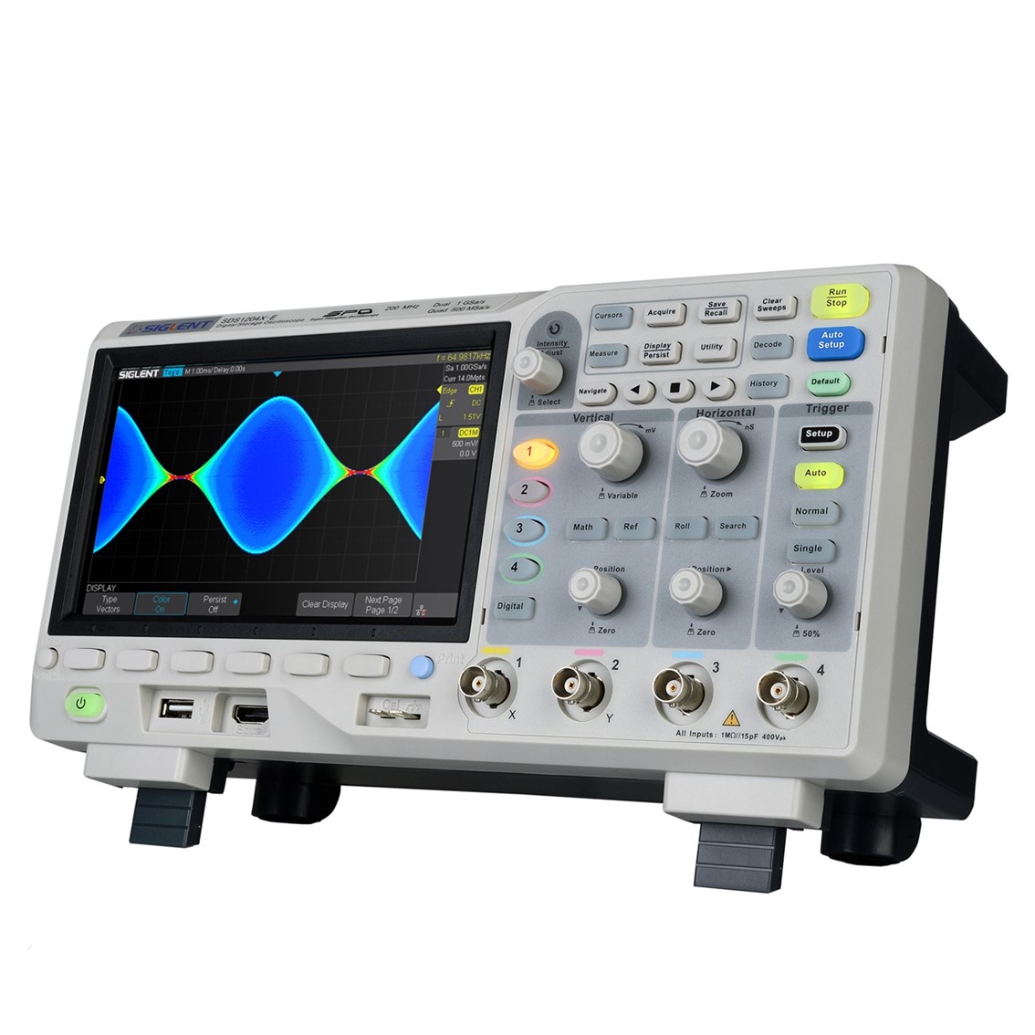 SIGLENT SDS1204X-E  오실로스코프 4채널, 200MHz, 1GSa/s, 14M