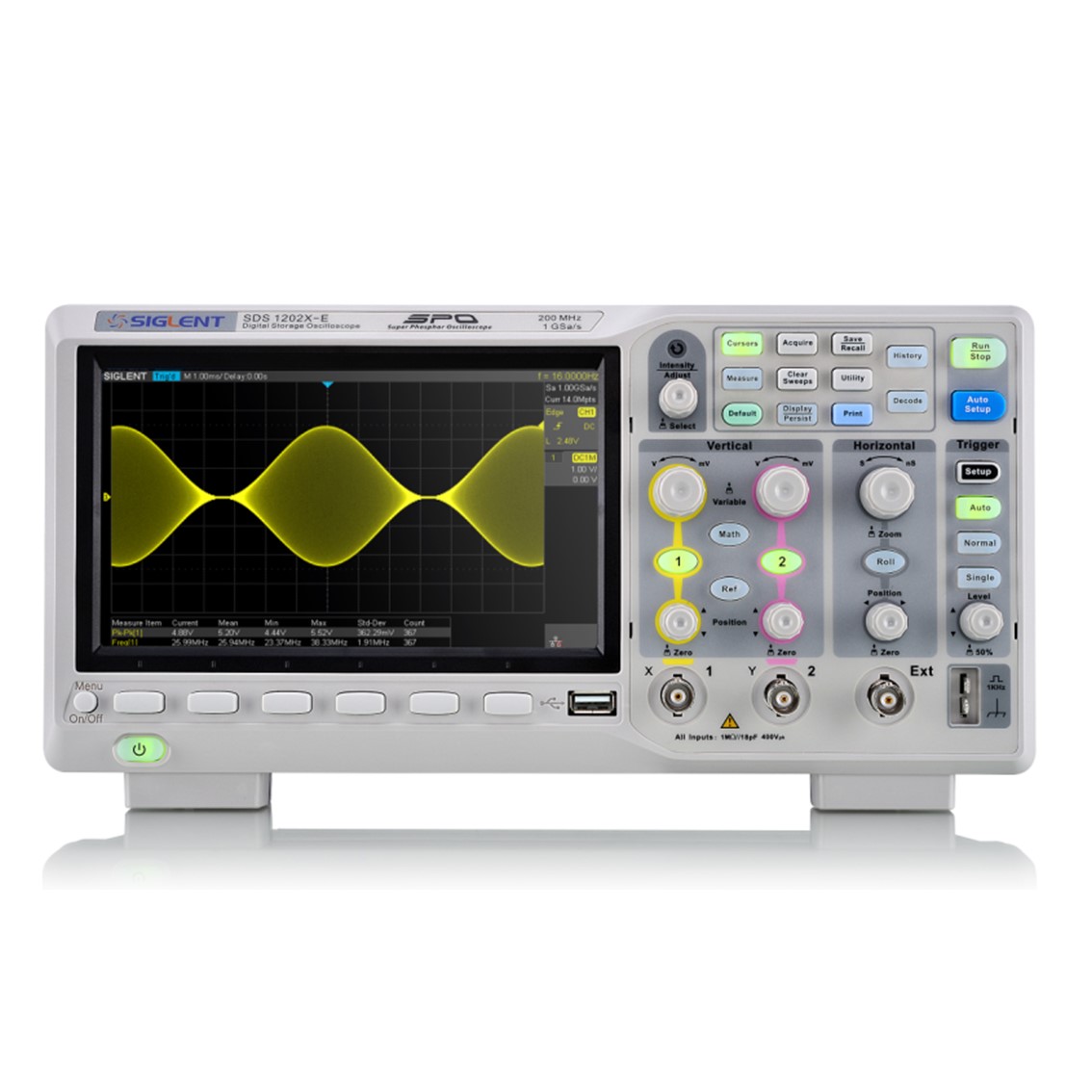 SIGLENT SDS1204X-E  오실로스코프 4채널, 200MHz, 1GSa/s, 14M