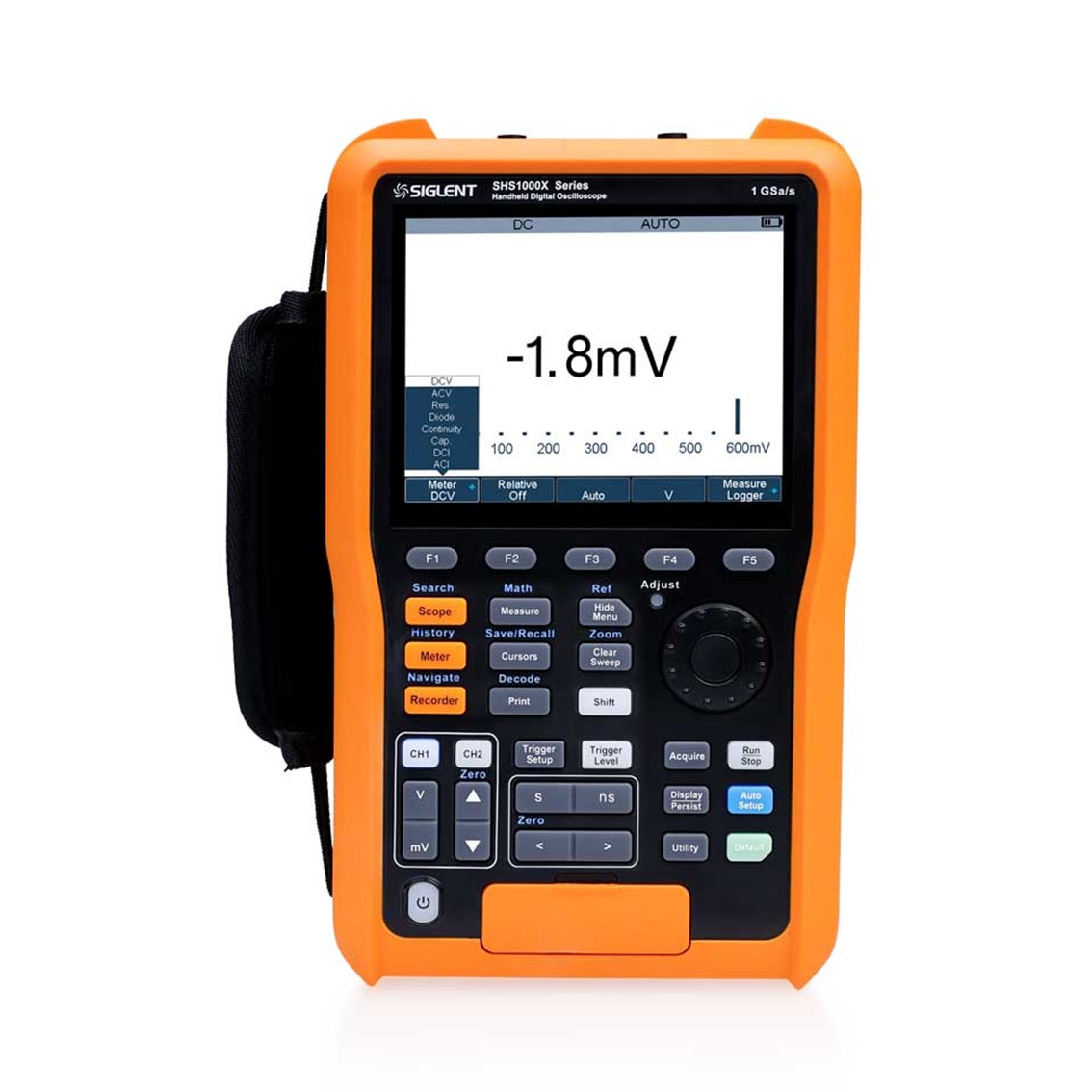 SIGLENT SHS1202X  휴대용 오실로스코프 2채널, 200MHz, 1GSa/s, 12M