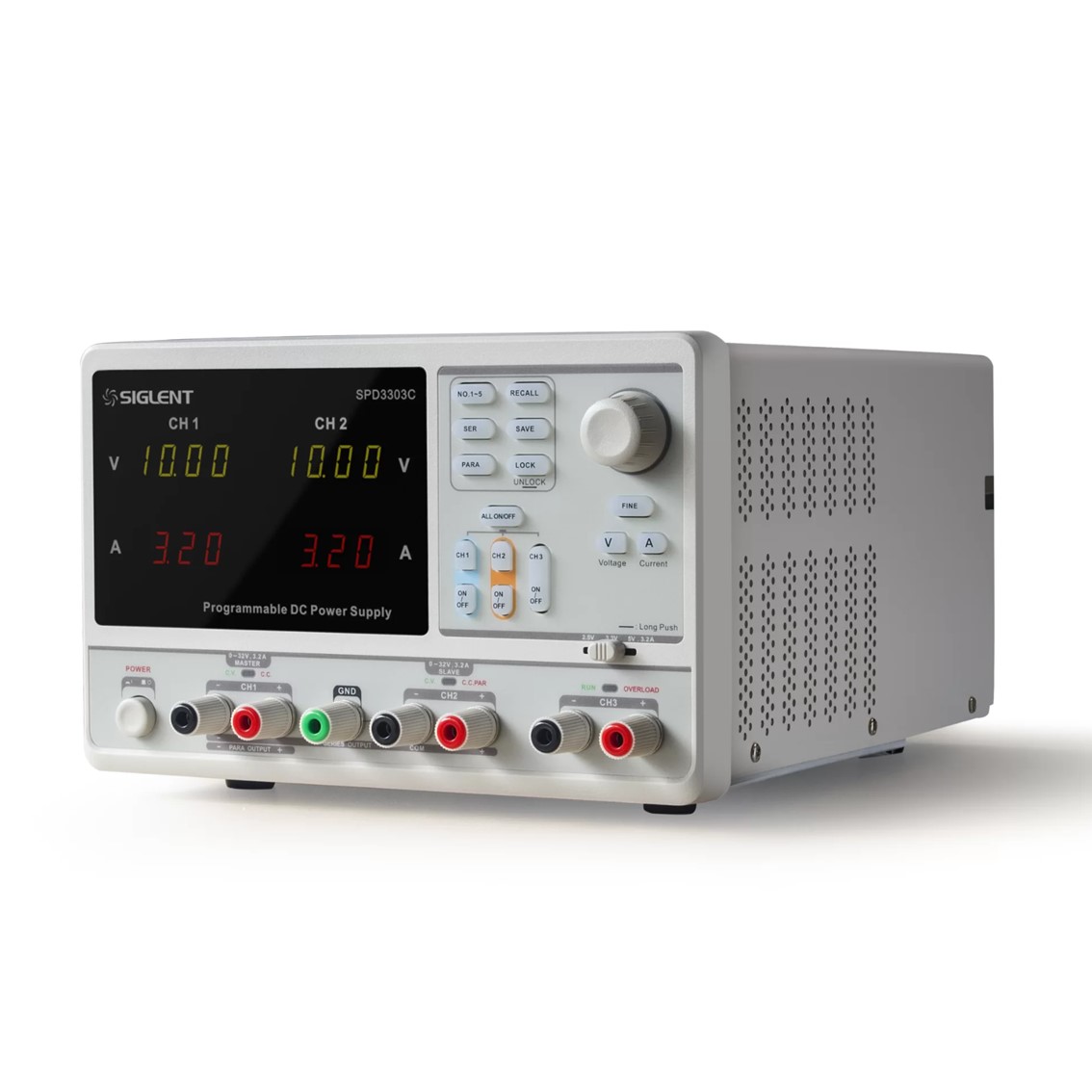 SIGLENT SPD3303C  3채널 DC파워서플라이 30V, 3A X2, 2.5V, 3.3V,  및 5V, 3.2A, 220W