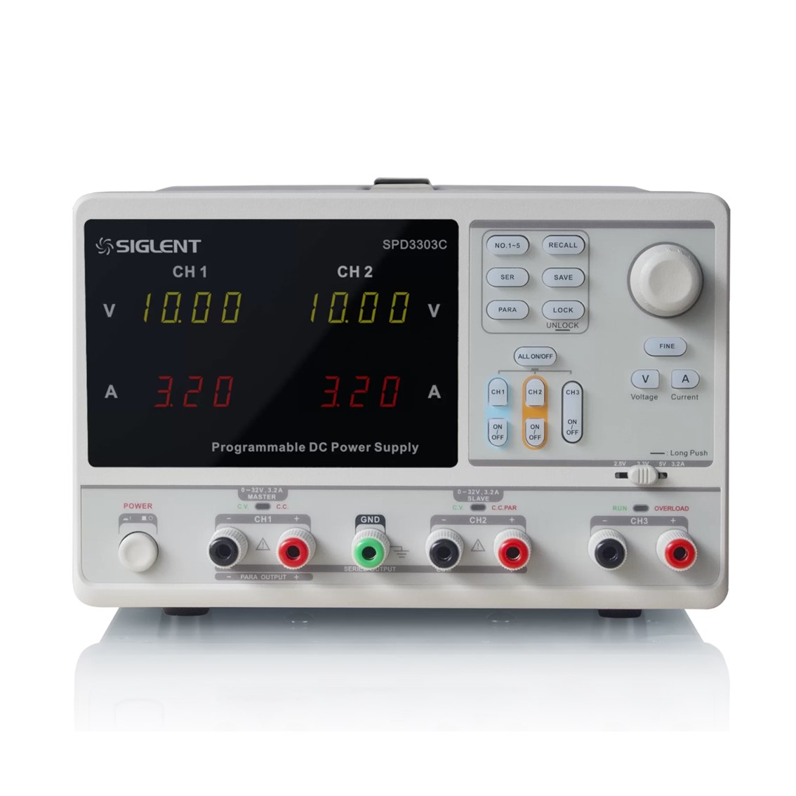 SIGLENT SPD3303C  3채널 DC파워서플라이 30V, 3A X2, 2.5V, 3.3V,  및 5V, 3.2A, 220W