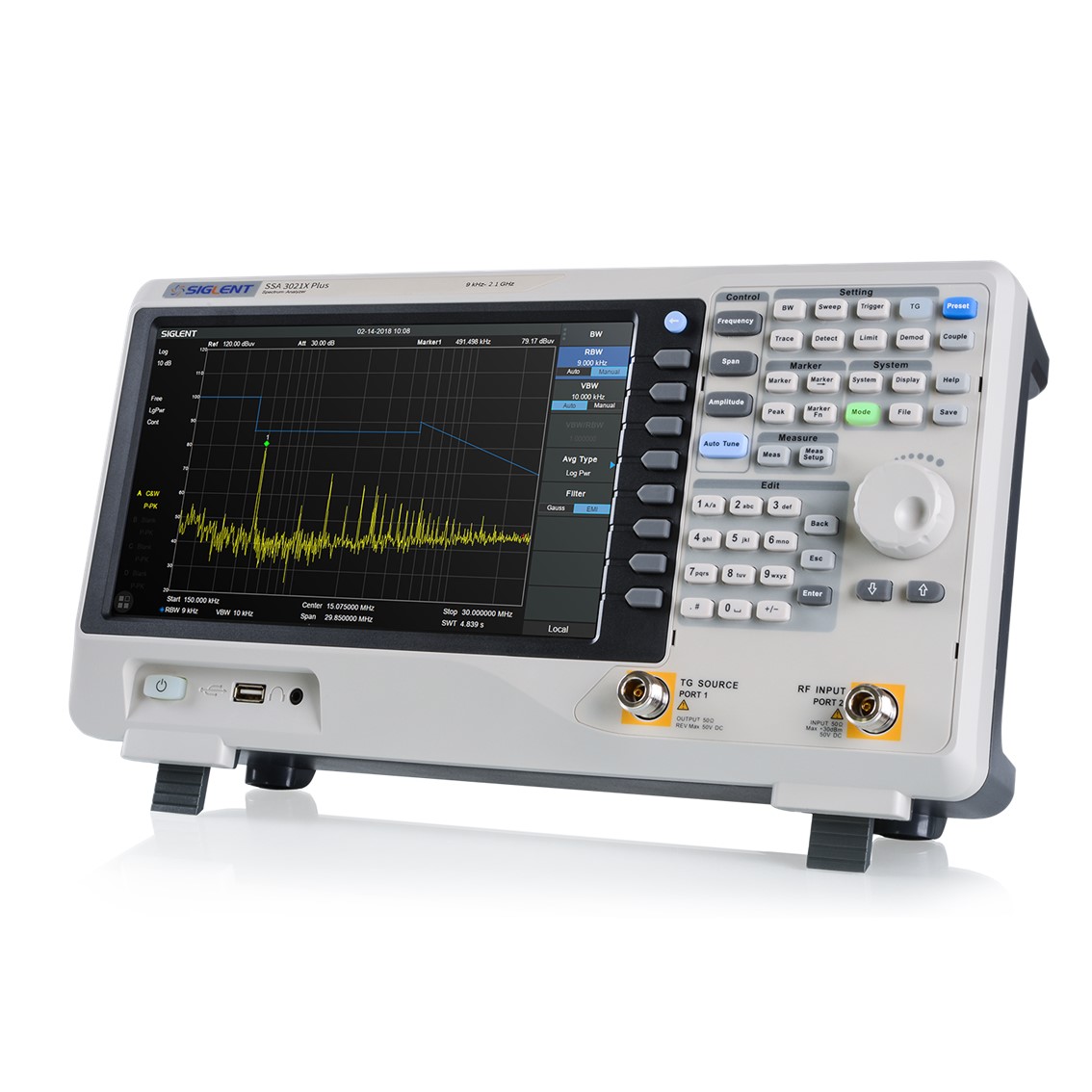 SIGLENT SSA3050X-R  스펙트럼 분석기 9kHz-5GHz / RBW 1Hz-3MHz