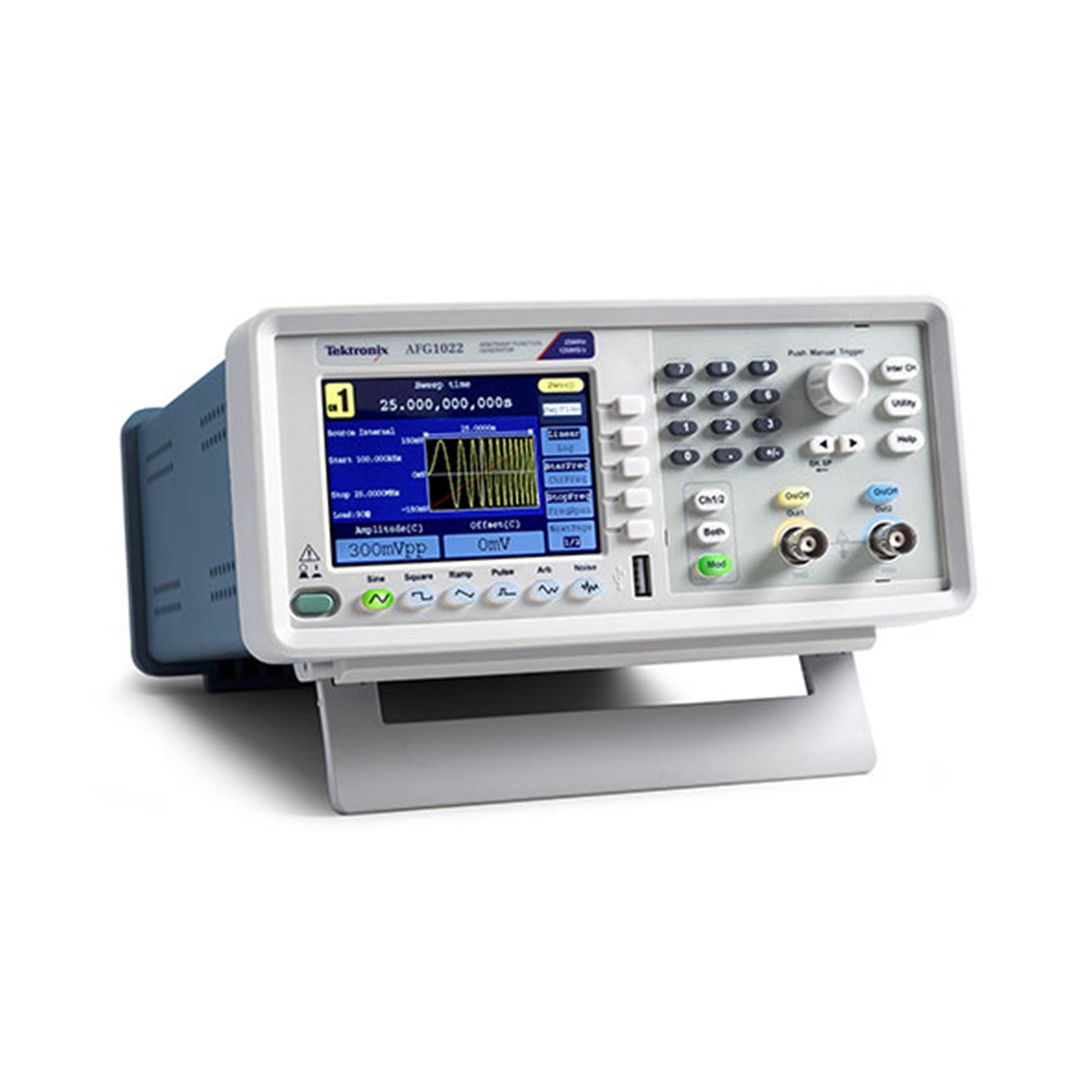 TEKTRONIX AFG1022  임의파형발생기,함수발생기 2채널, 125MS/s, 25MHz, 14비트, 3.9컬러LCD