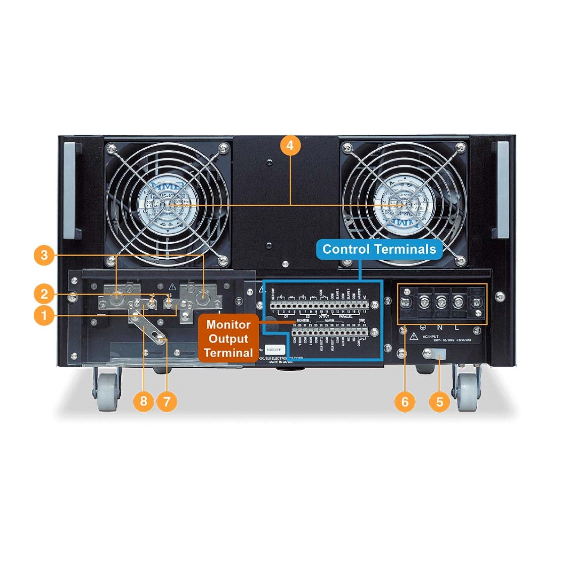 KIKUSUI PAD250-15LA  DC파워서플라이  250V/15A/6.7kW DC전원공급기