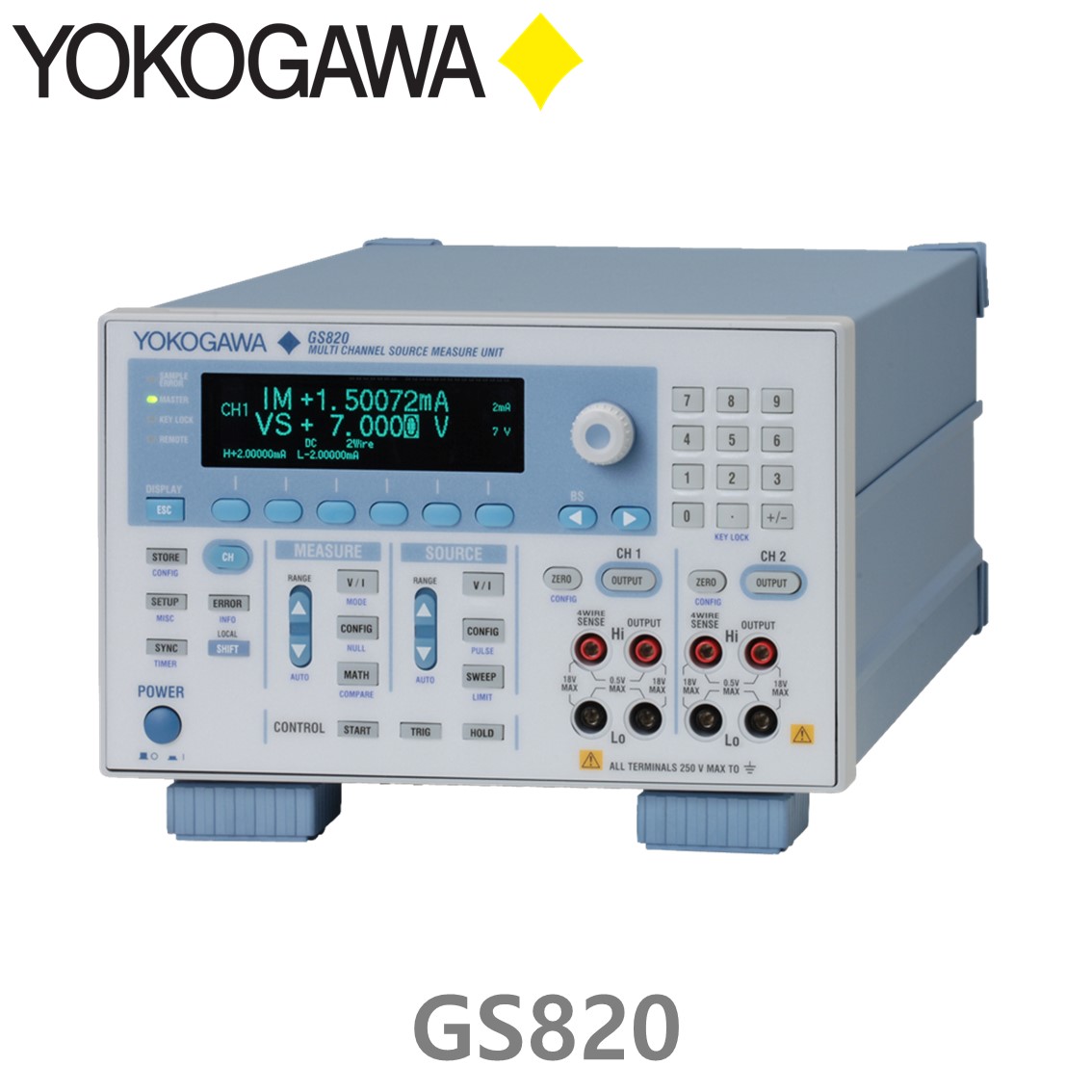 YOKOGAWA GS820 765612 요꼬가와 다채널 소스측정장치 DC소스, 신호발생기