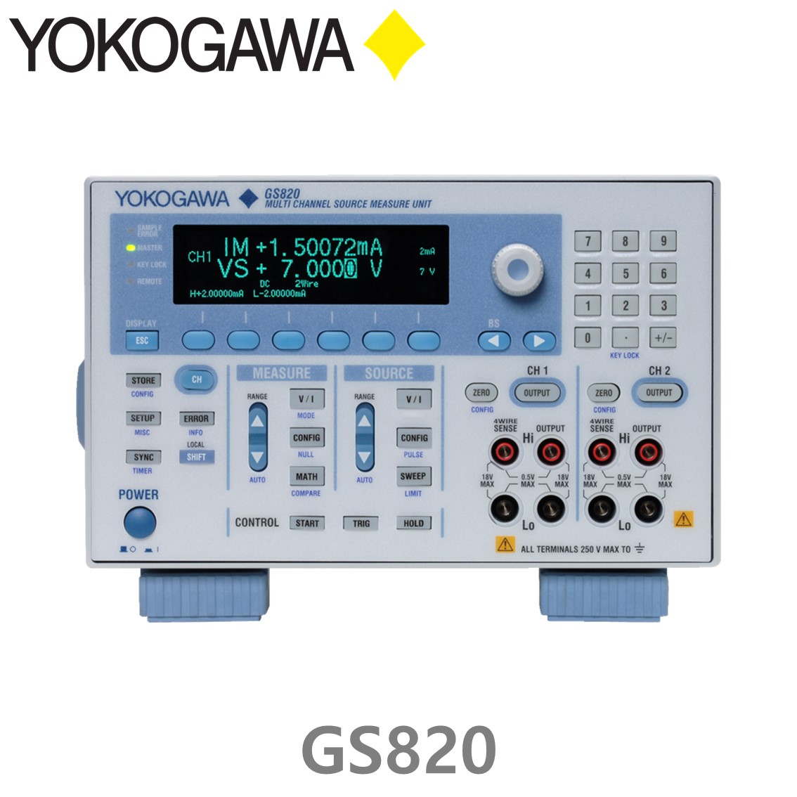 YOKOGAWA GS820 765612 요꼬가와 다채널 소스측정장치 DC소스, 신호발생기