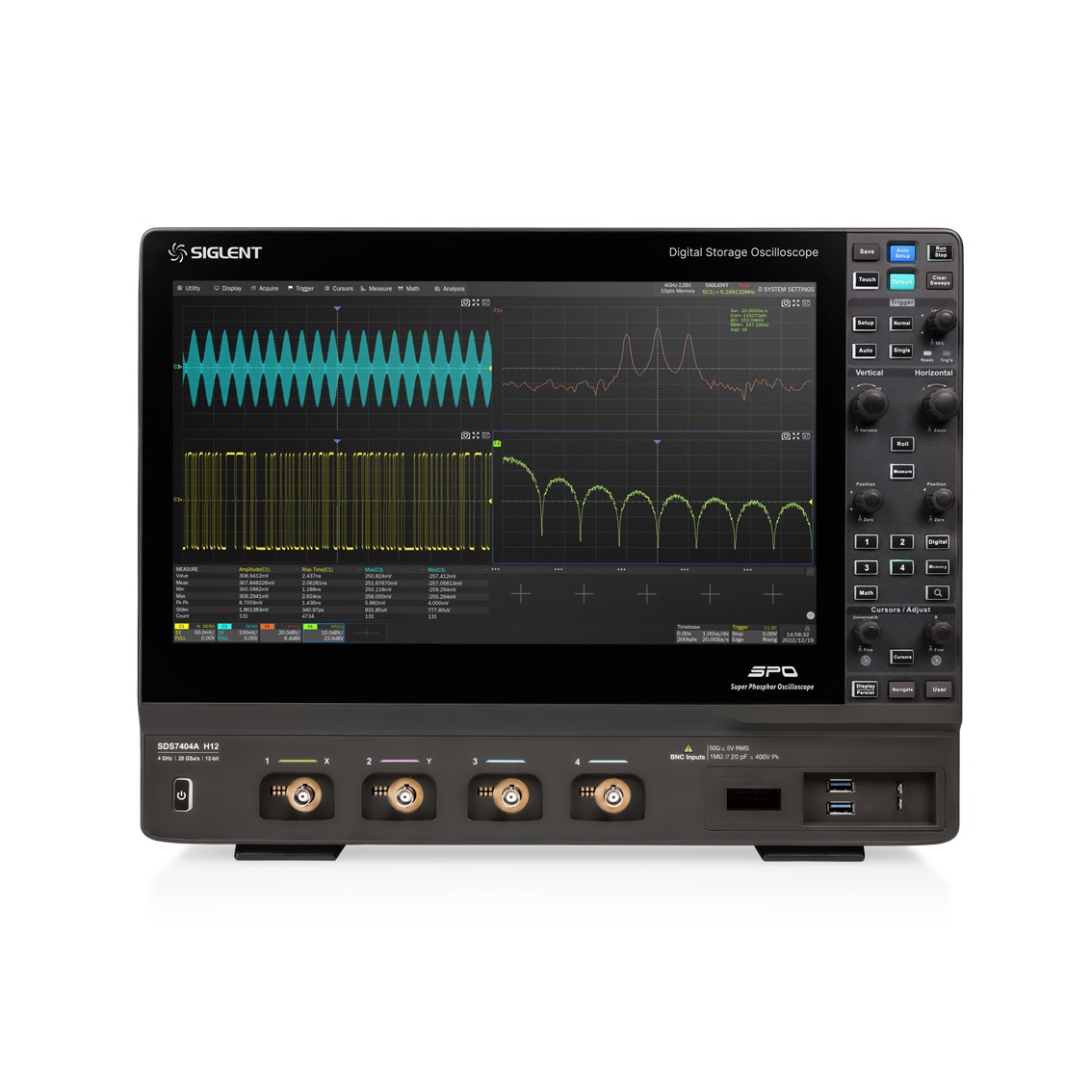 SIGLENT SDS7604A H12  오실로스코프 4채널,6GHz,20GSa,12비트, 500Mpts memory dept