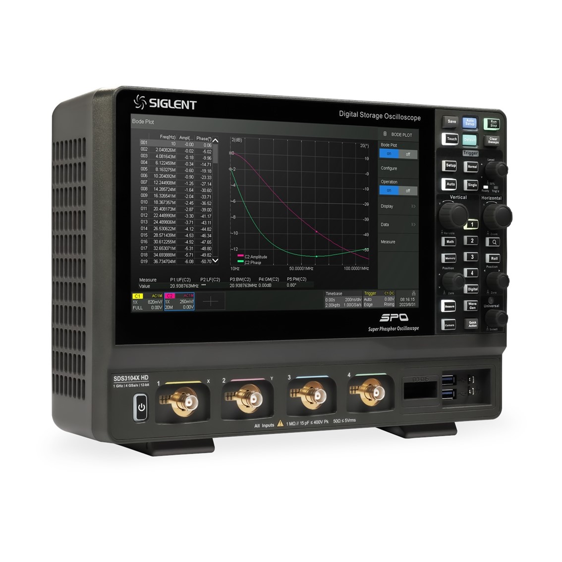 SIGLENT SDS7604A H12  오실로스코프 4채널,6GHz,20GSa,12비트, 500Mpts memory dept