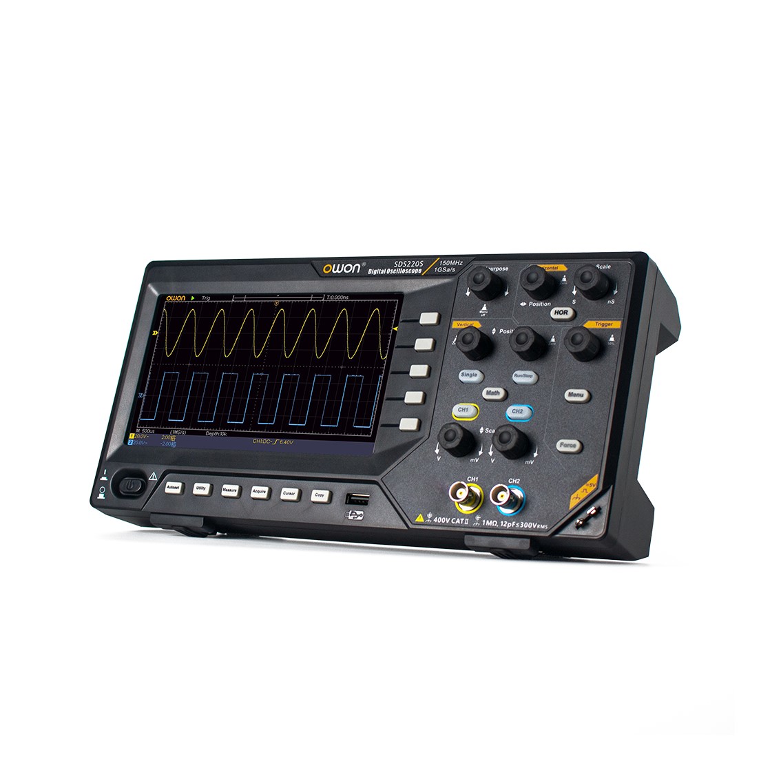 OWON SDS220S  오실로스코프 2채널,200MHz,1GS,7인치,1GS함수발생기