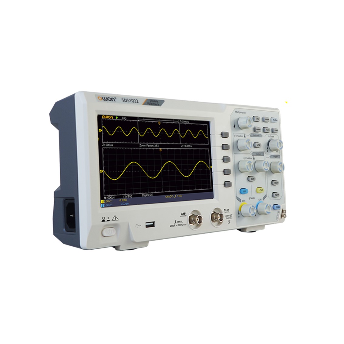 OWON SDS1102  오실로스코프 2채널,100MHz,1GS,7인치