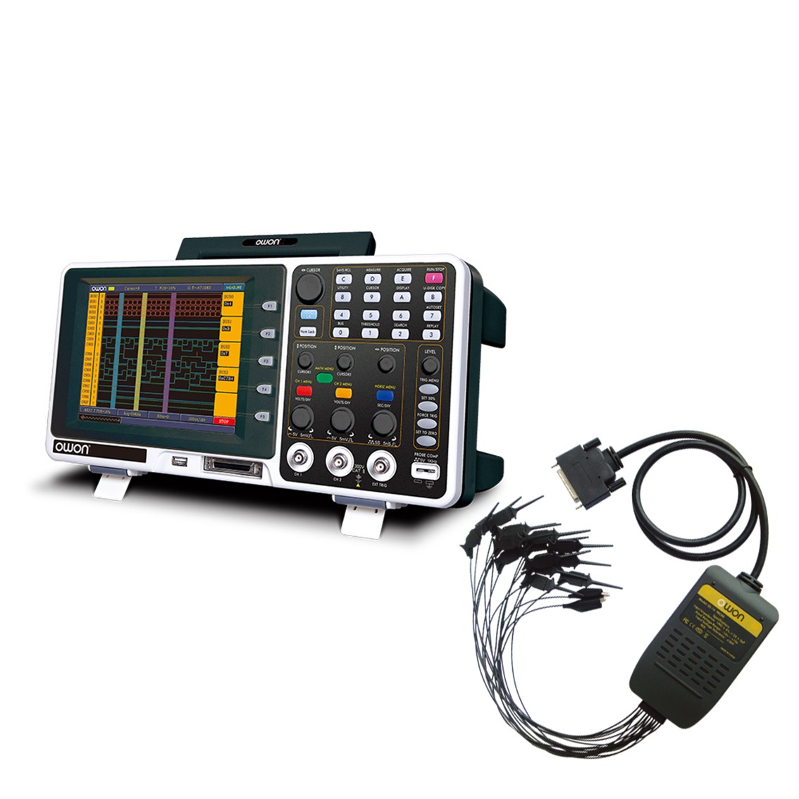OWON MSO8202T MSO 오실로스코프,로직분석기 200MHz,2GS,2M메모리, 100MHz,1GS,2GS,8인치