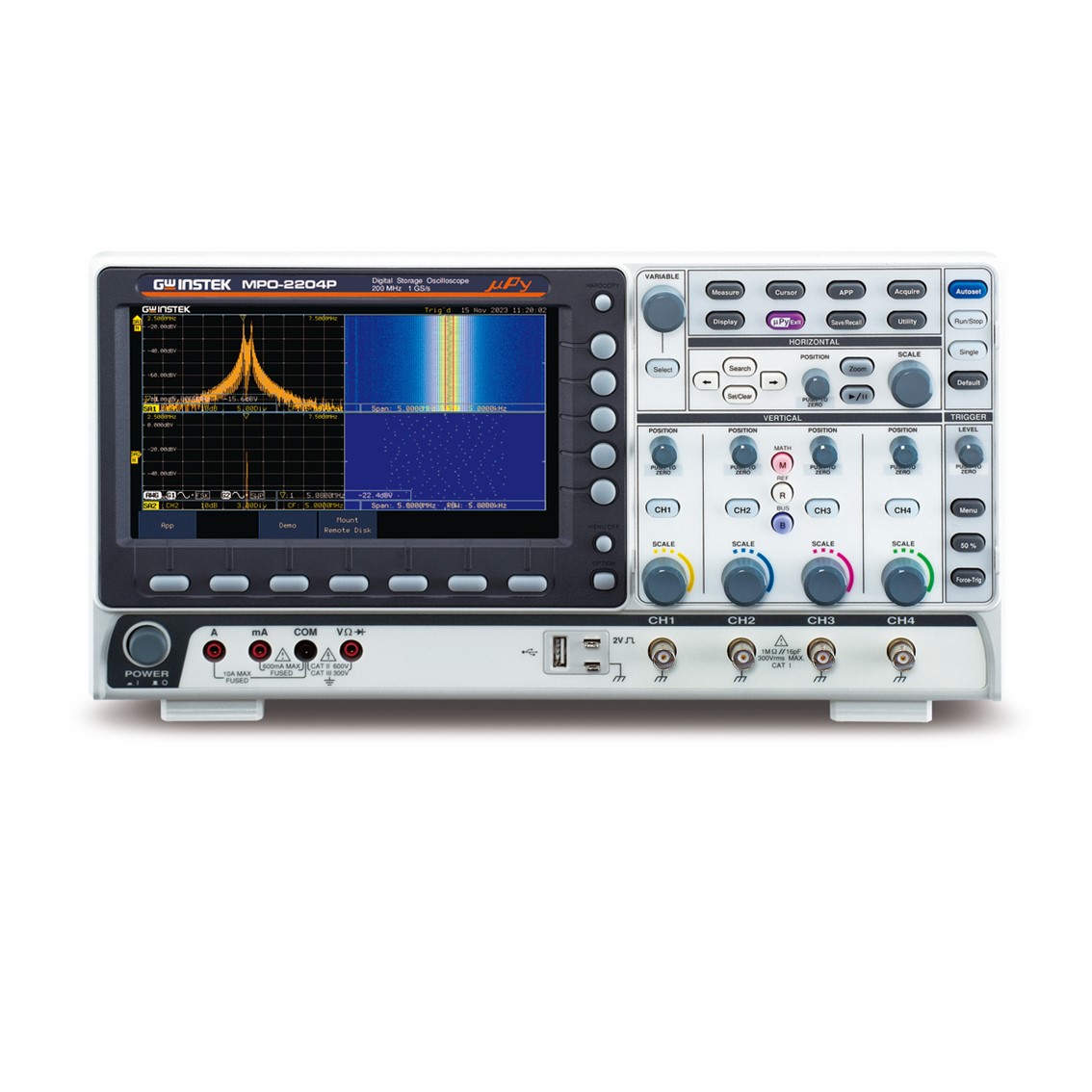 GWINSTEK MPO-2104B  스펙트럼분석기 4채널,100MHz,8bit 스펙트럼 아날라이저