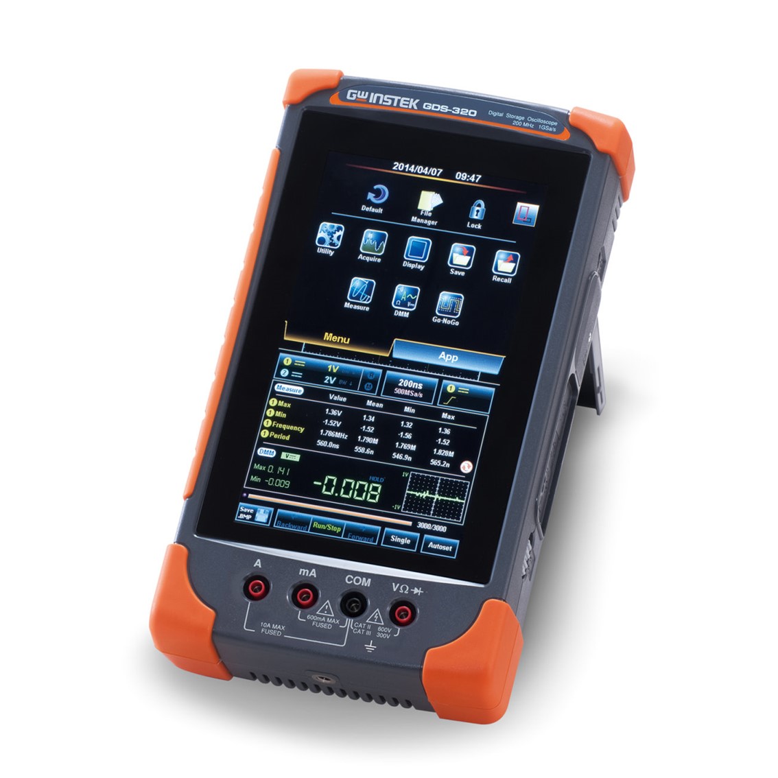 GWINSTEK GDS-307 휴대용 오실로스코프 1채널,70MHz,5M,50,000 DMM