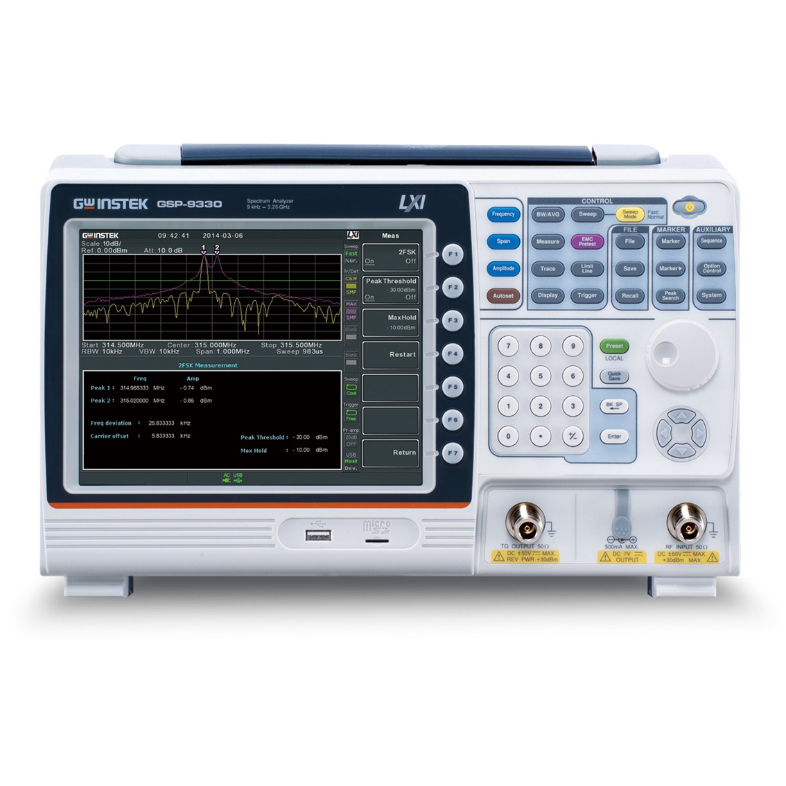 GWINSTEK GSP-9330 TG  스펙트럼아날라이저 9KHz~3.25GHz,1Hz 스펙트럼분석기