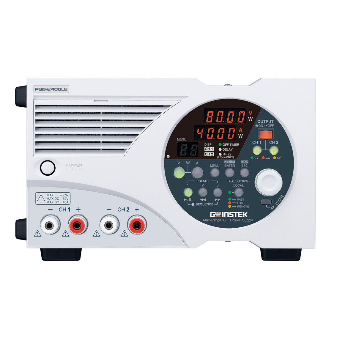GWINSTEK PSB-2400L2  2채널,80V,40A,800W DC파워서플라이,DC전원공급기