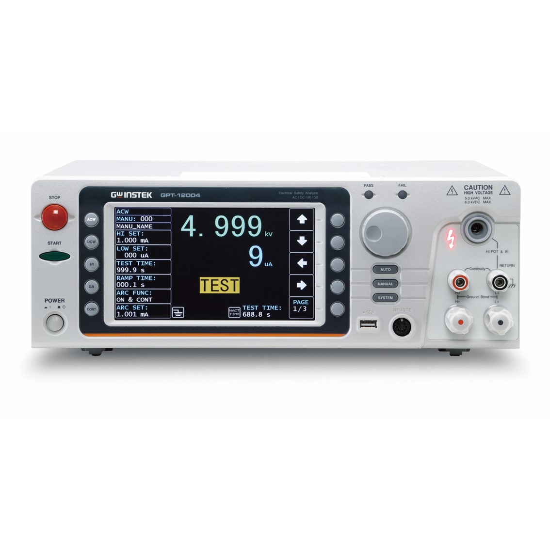 GWINSTEK GPT-12004  내전압시험기,내전압테스터 AC,DC,IR,GB 200VA