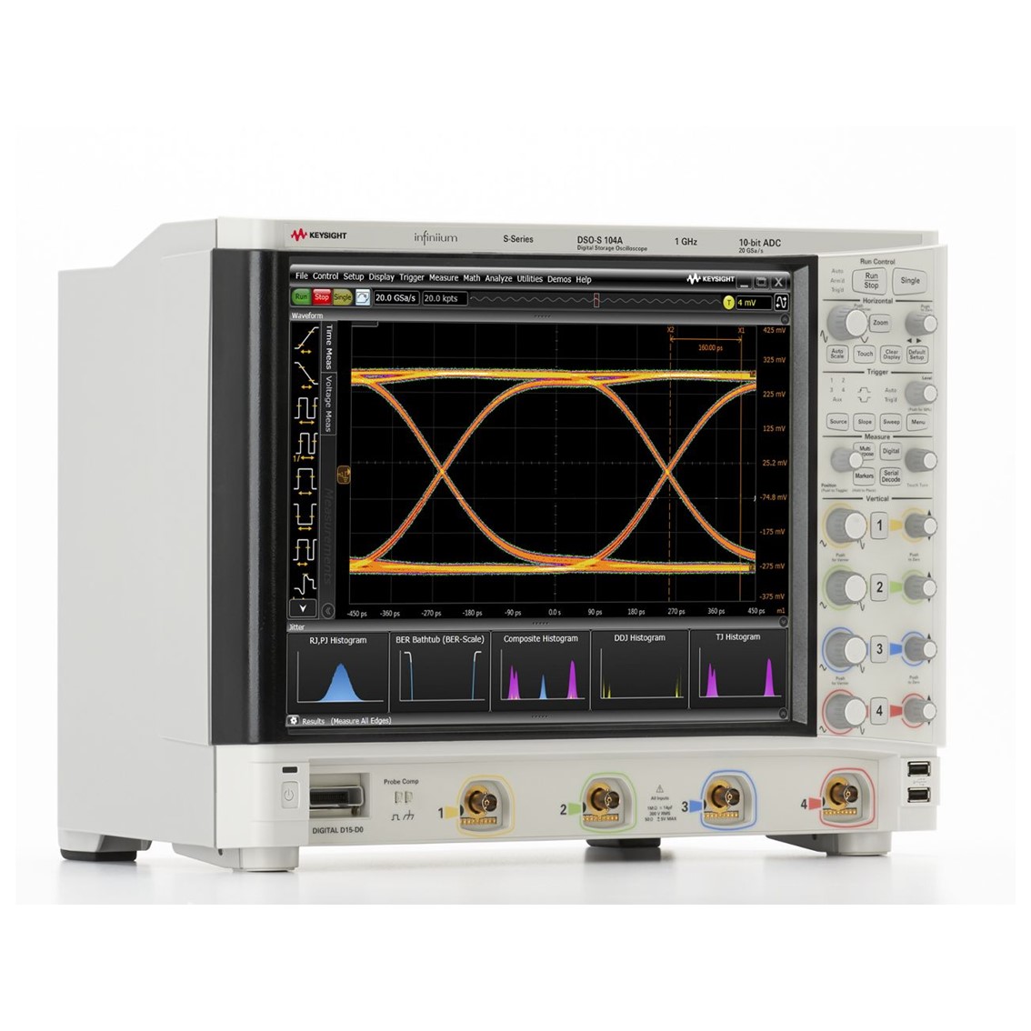 KEYSIGHT DSOS604A 고해상도 오실로스코프: 4채널,6GHz,10GSa,50Mpts