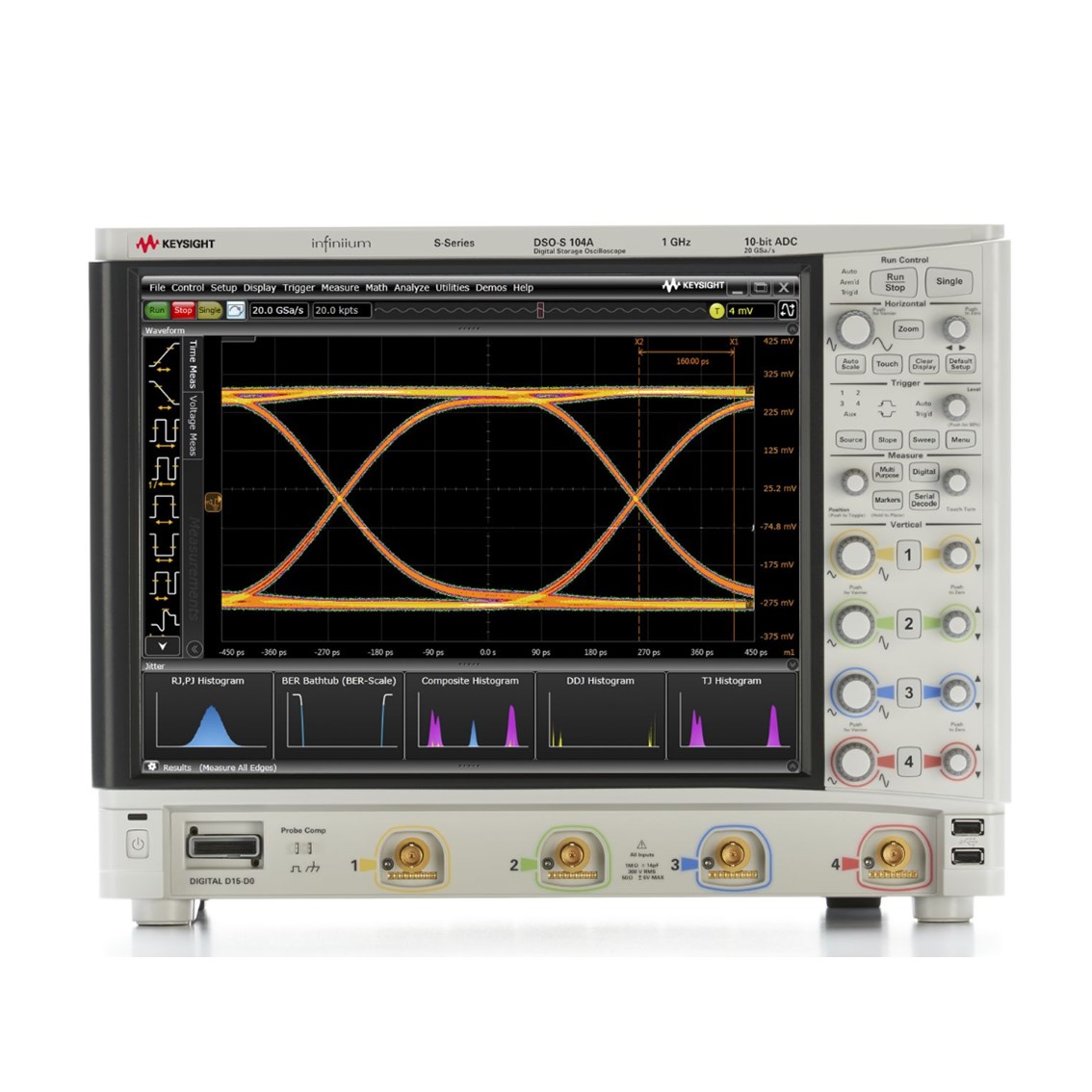 KEYSIGHT DSOS604A 고해상도 오실로스코프: 4채널,6GHz,10GSa,50Mpts