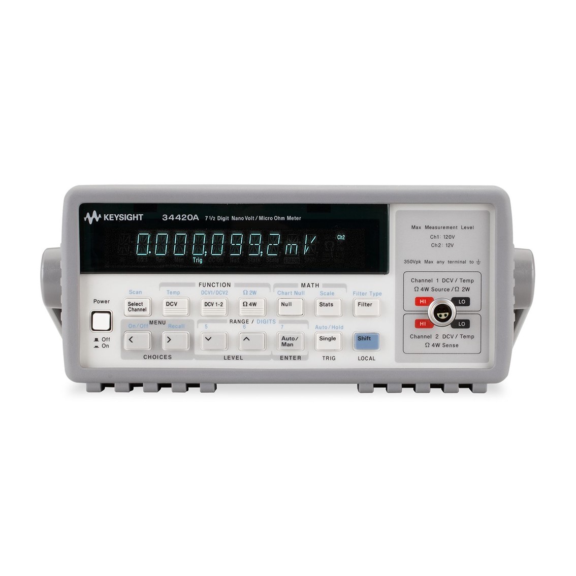KEYSIGHT 34420A  나노-볼트미터/마이크로-옴 미터, 7.5디지트,0.003% 2,4 와이어 저항, 온도, DCV