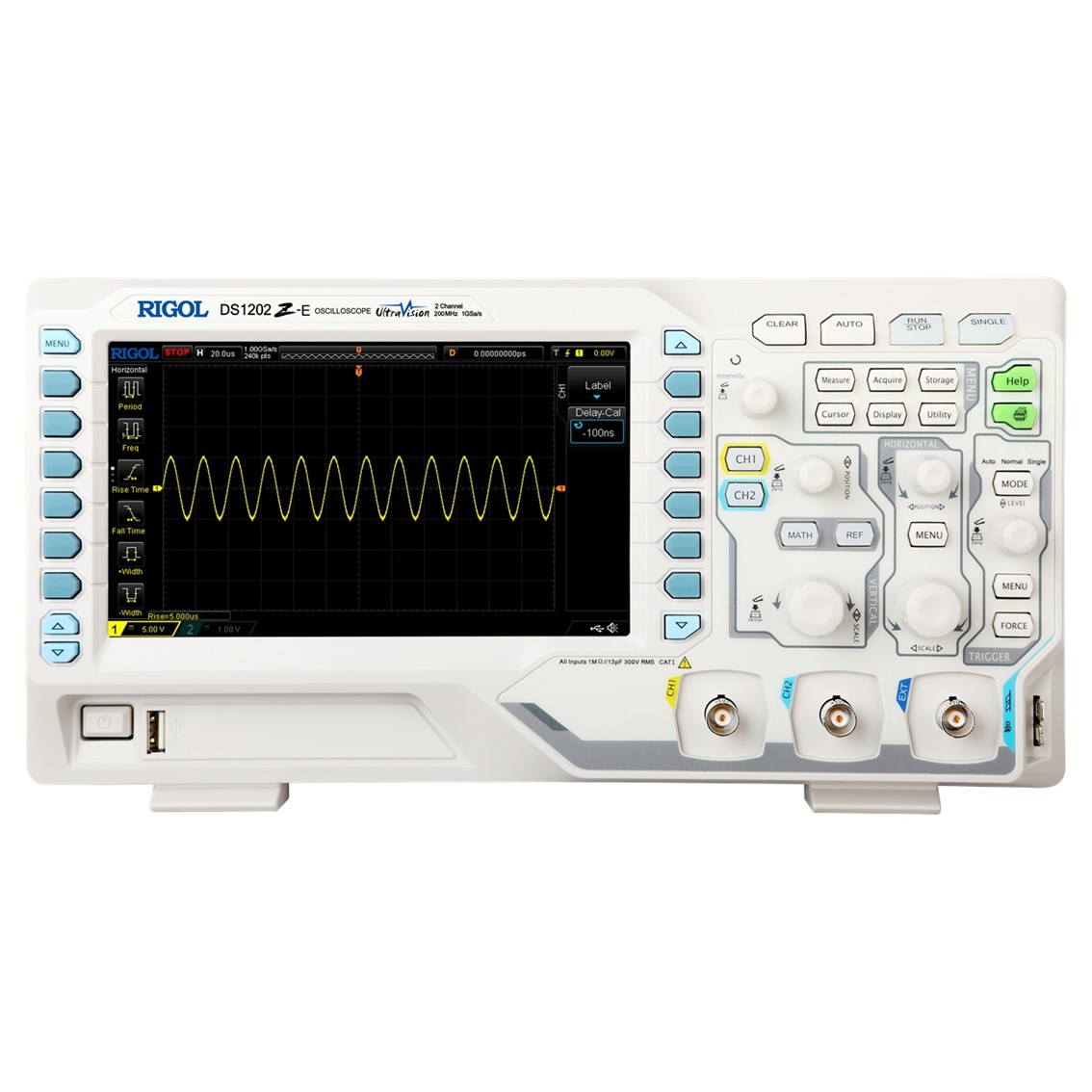RIGOL DS1202Z-E  오실로스코프, 2채널, 200MHz, 1GSa/s, 24Mpts